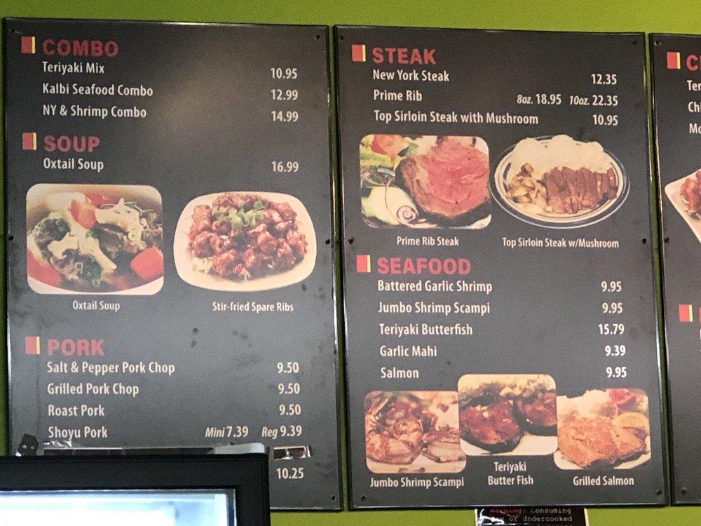 Menu at Pan's Kitchen restaurant, Kaneohe