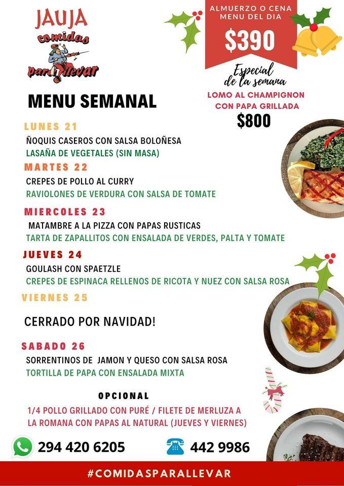 Carta de Restaurante jauja, San Carlos de Bariloche, Elflein 148