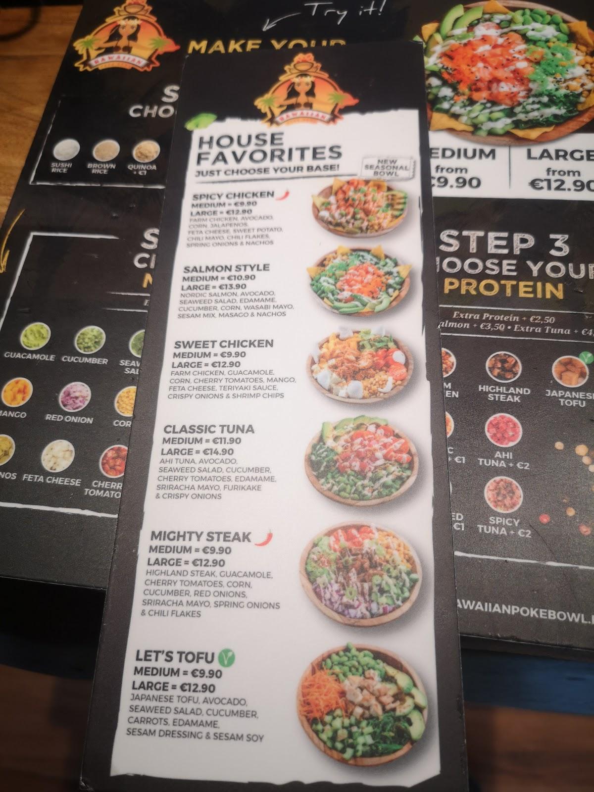 Menu at Hawaiian Poké Bowl - Kortrijk Centrum, Kortrijk