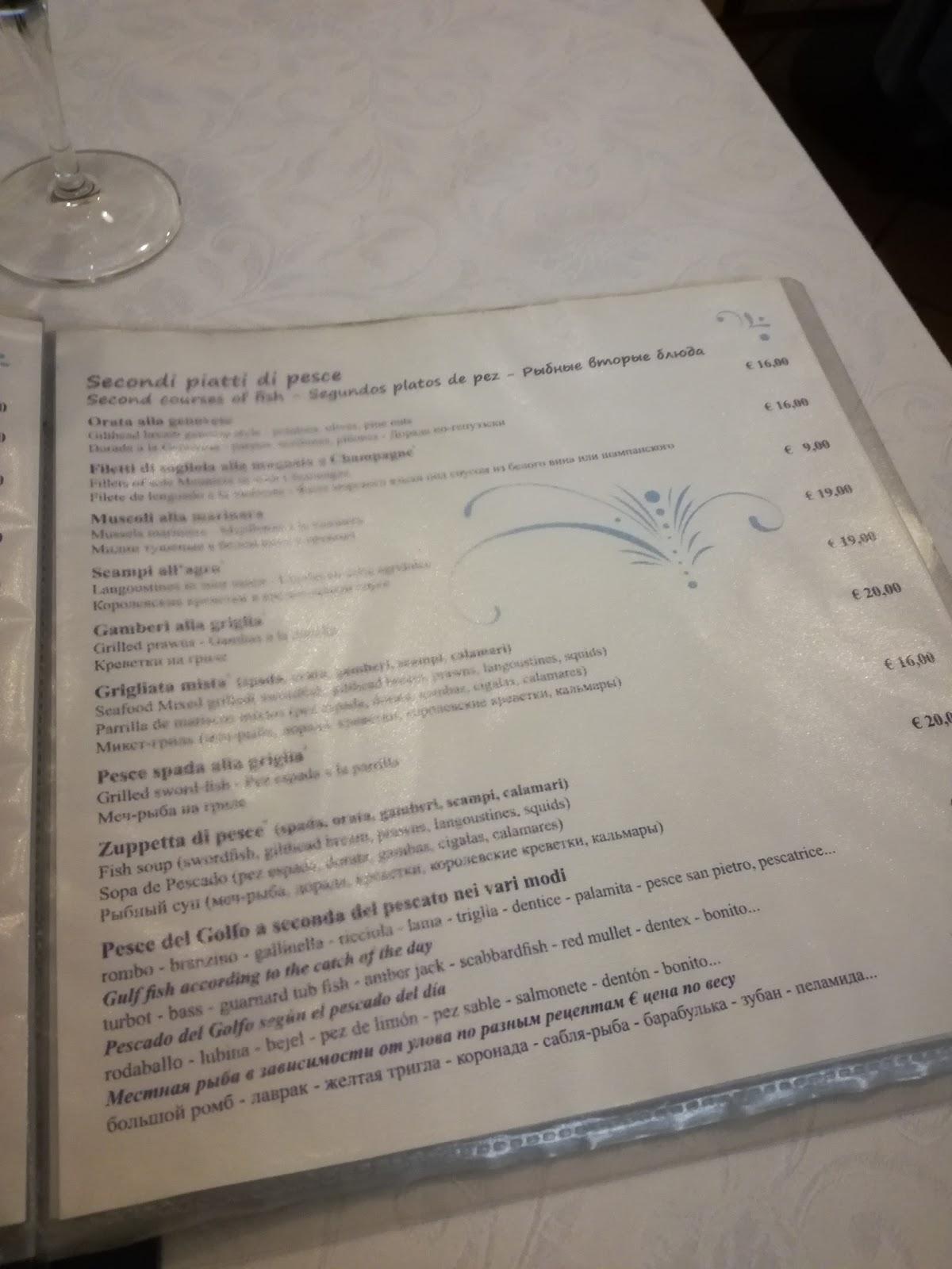 Menu at Ristorante da Michele Santa Margherita Ligure