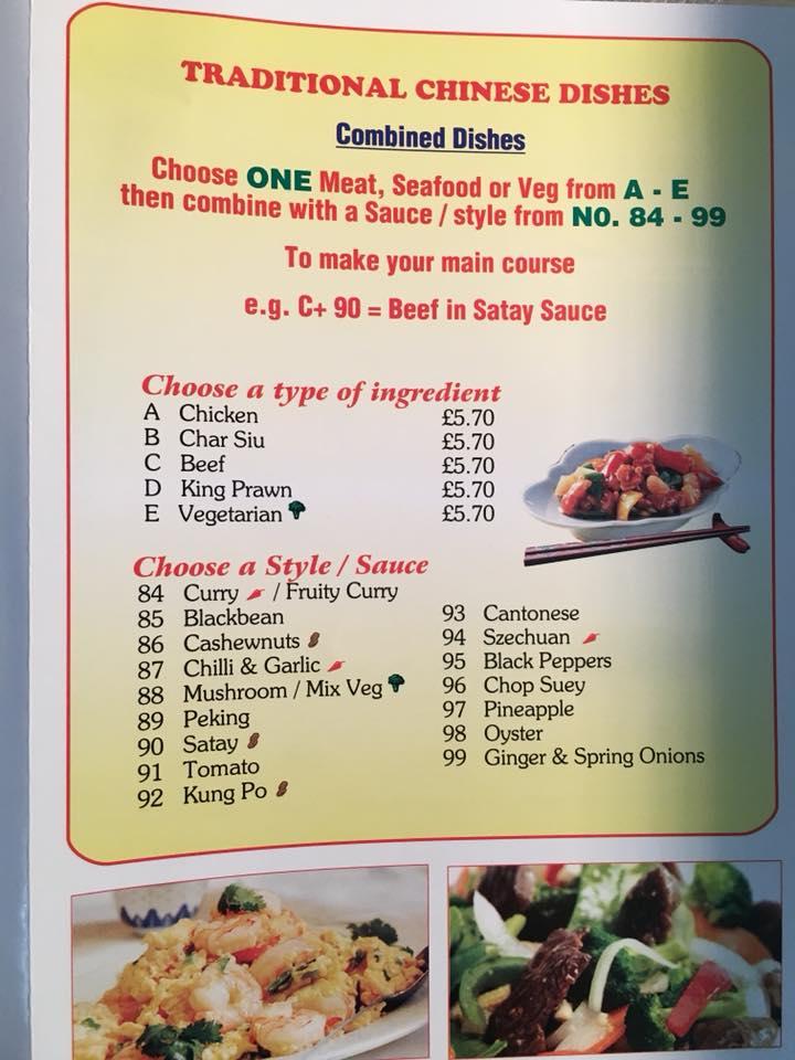 Menu at Star Noodle restaurant, Birkenhead, 261 Old Chester Rd