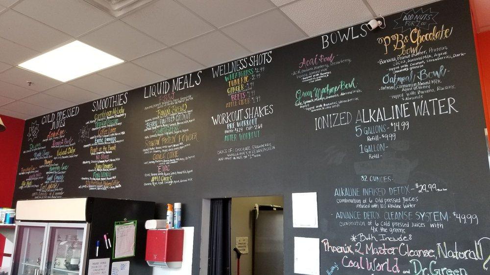 Carta de Juicing LIFE Bar & Cafe´, Newport News