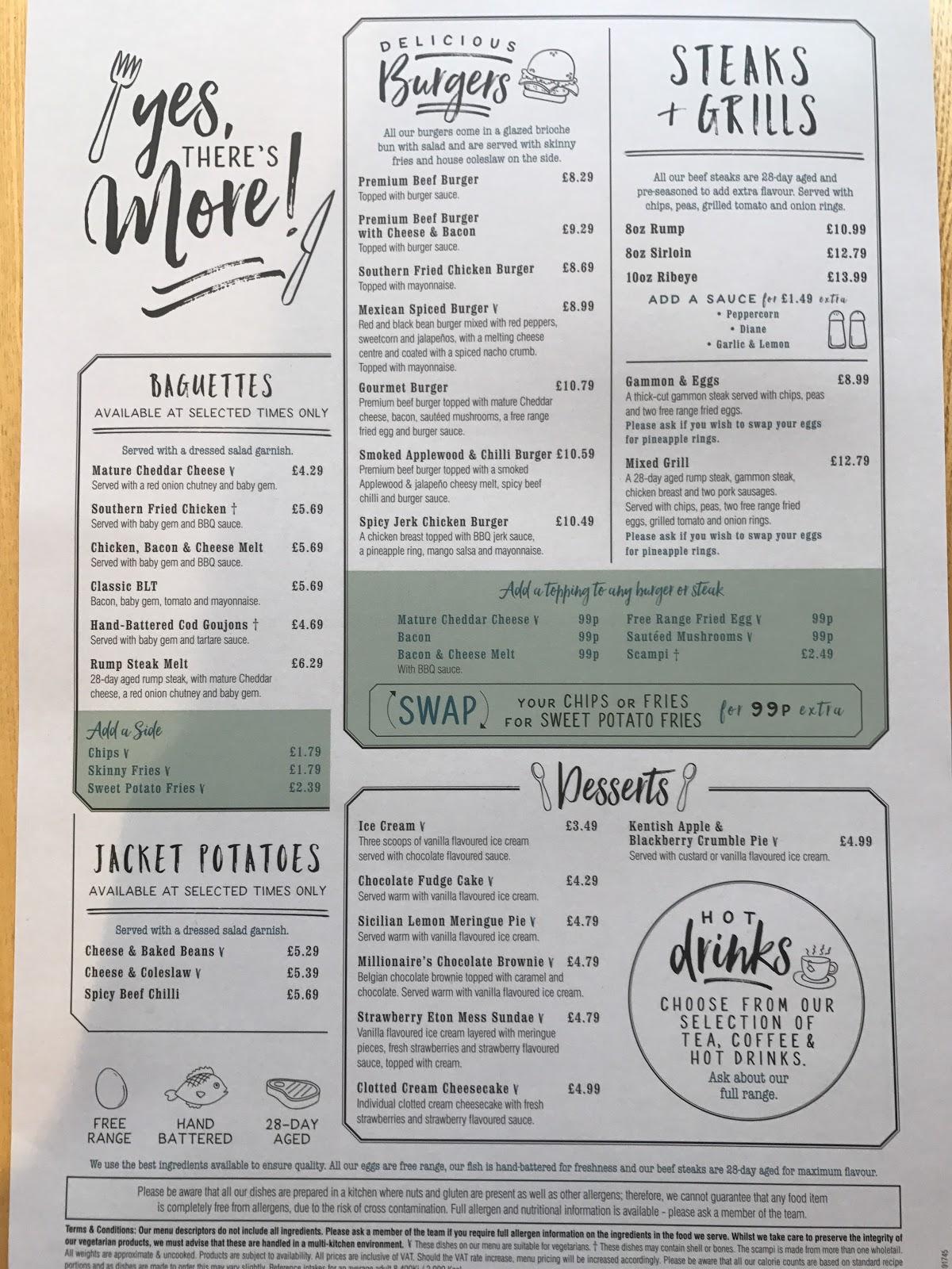 Menu at Old Black Horse pub & bar, Ilkeston