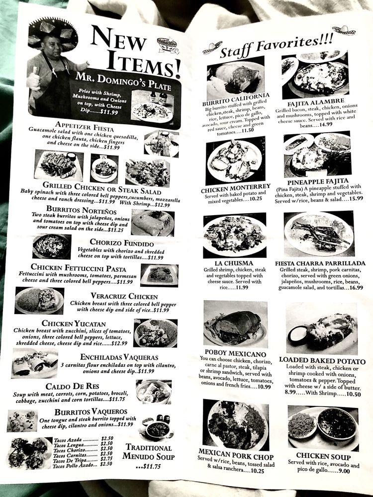Menu at El Zarape Mexican Restaurant, Leakesville, Dobbins Ave