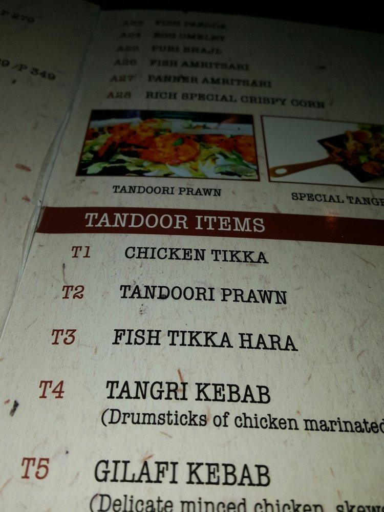 Menu at Royal Indian Curry House restaurant, Pasay
