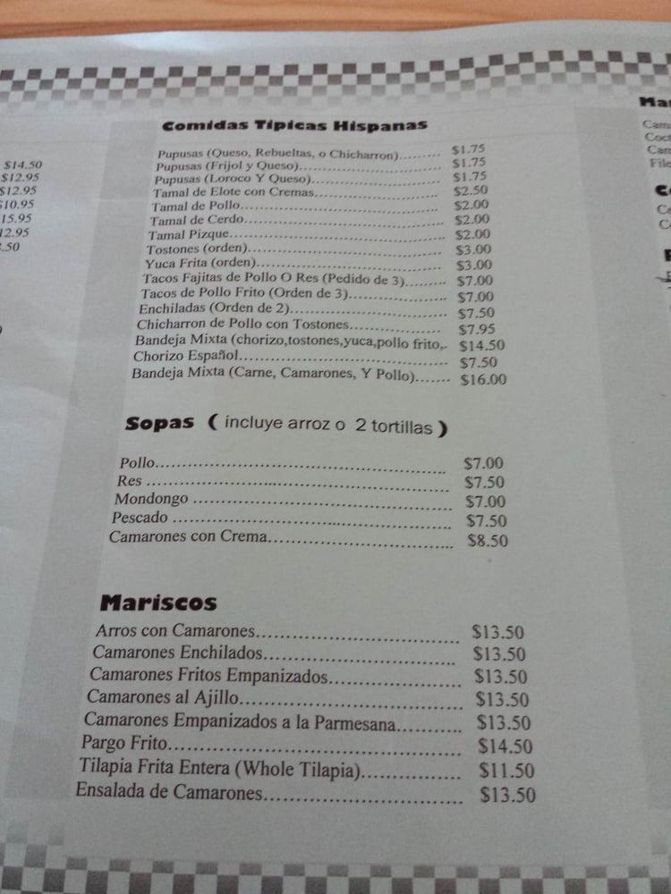 Menu at Don Paco Restaurant, Union City