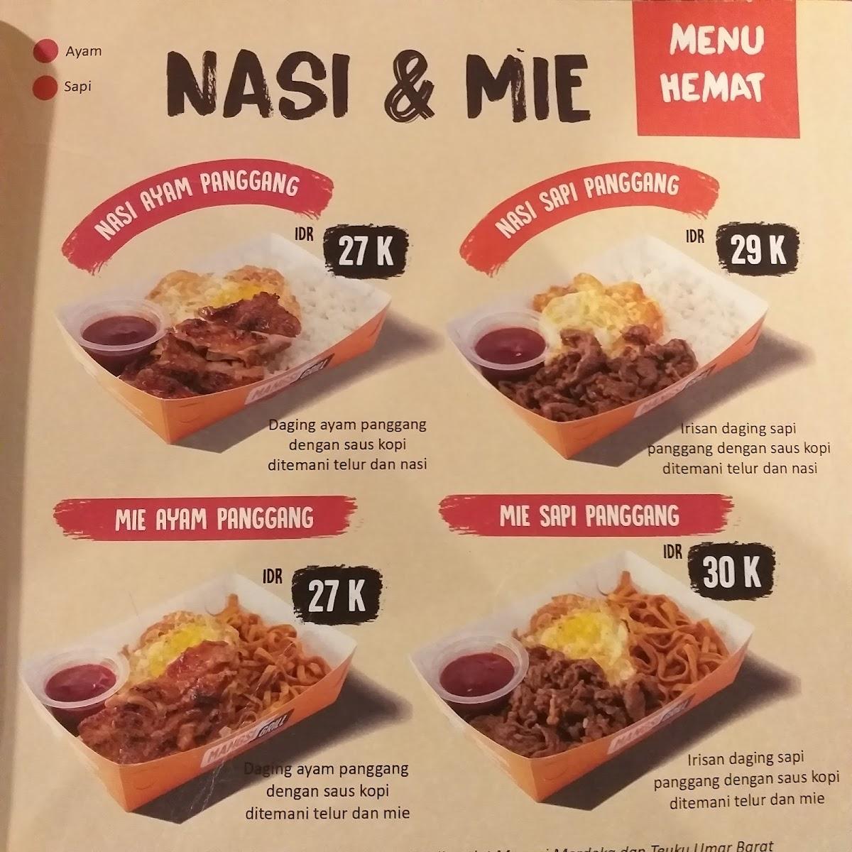 Carta de Mangsi Grill Teuku Umar Barat, Denpasar