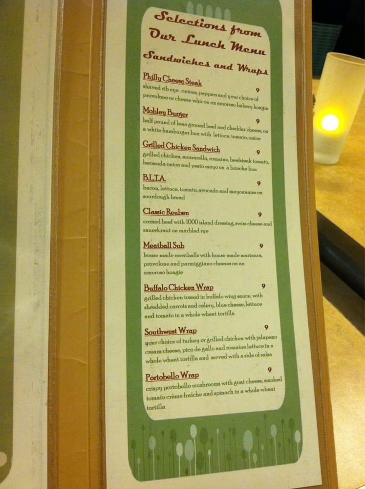 Menu at The Garden Grille & Bar, Denver