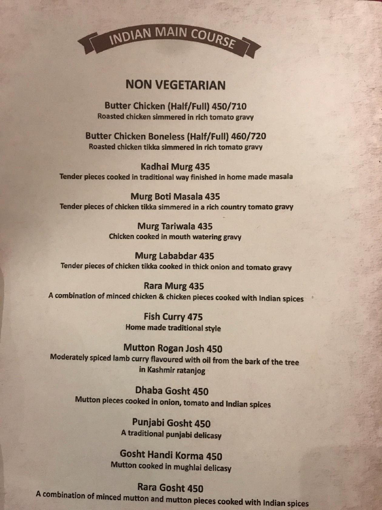 Menu at Pinch Of Spice, Agra