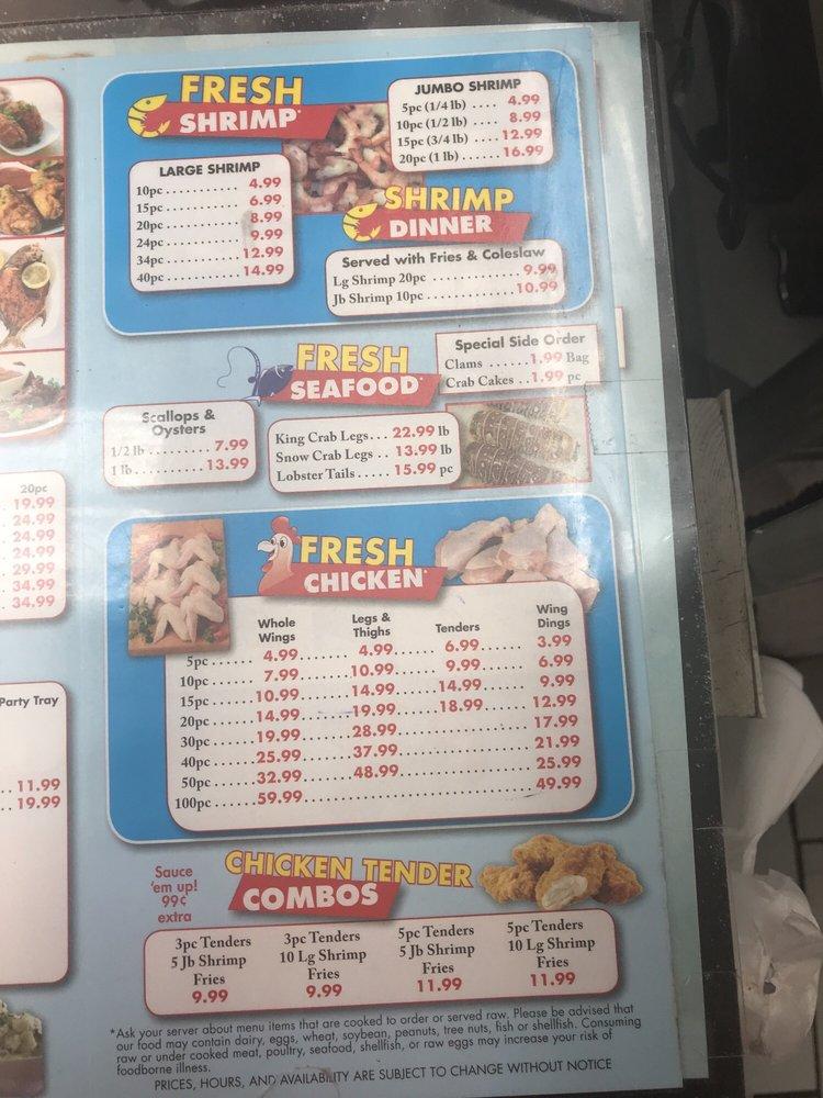 Menu at Al's Fresh Fish & Chicken restaurant, Ypsilanti