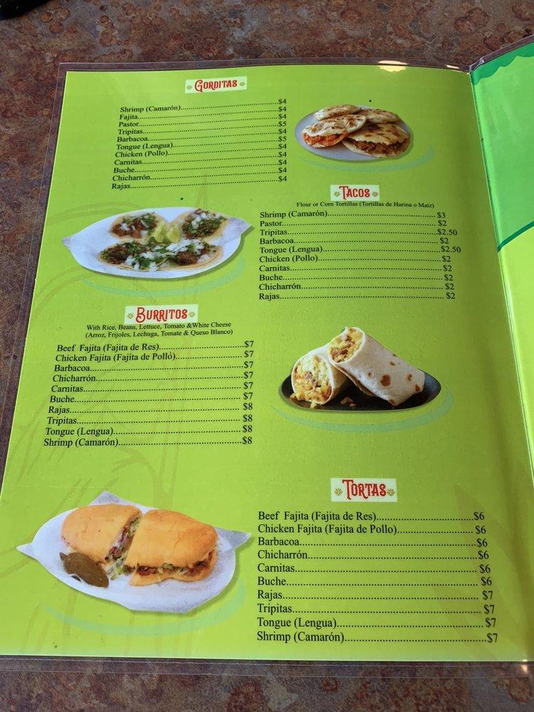 Menu At Tacos La Perlita Restaurant College Station