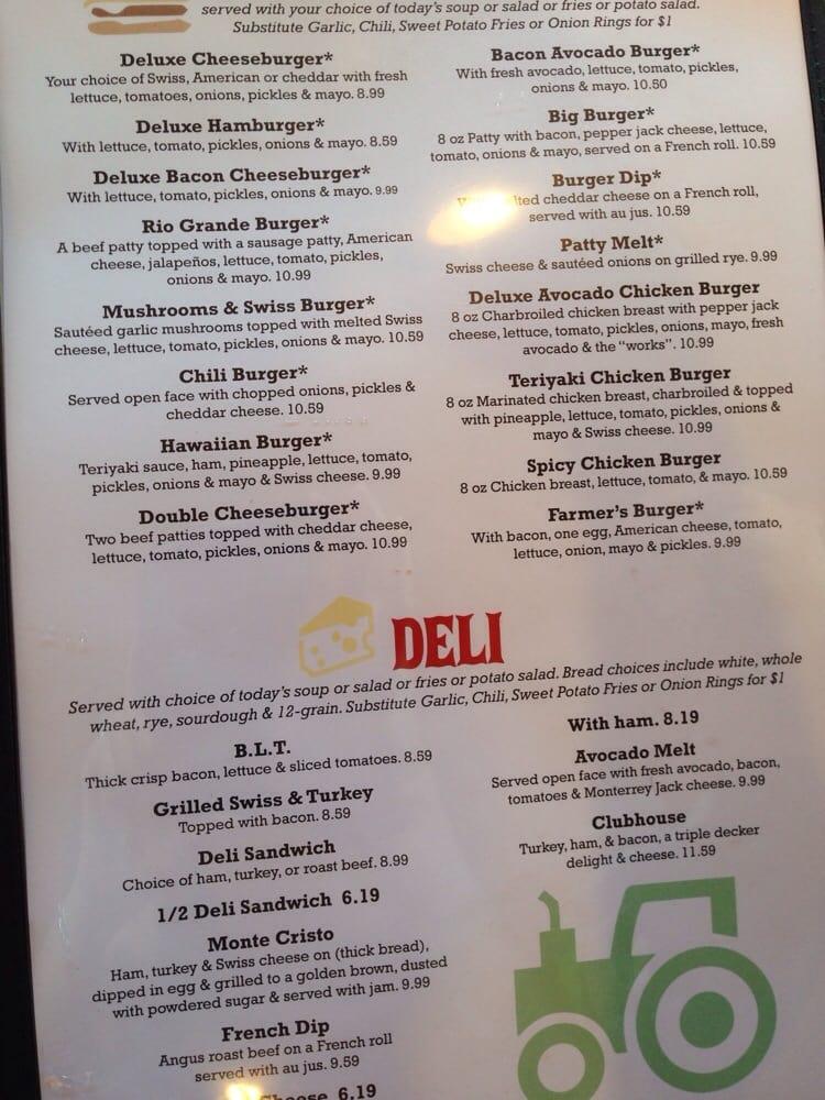 Menu at Farmers Cafe, Stanwood, 72nd Ave NW A