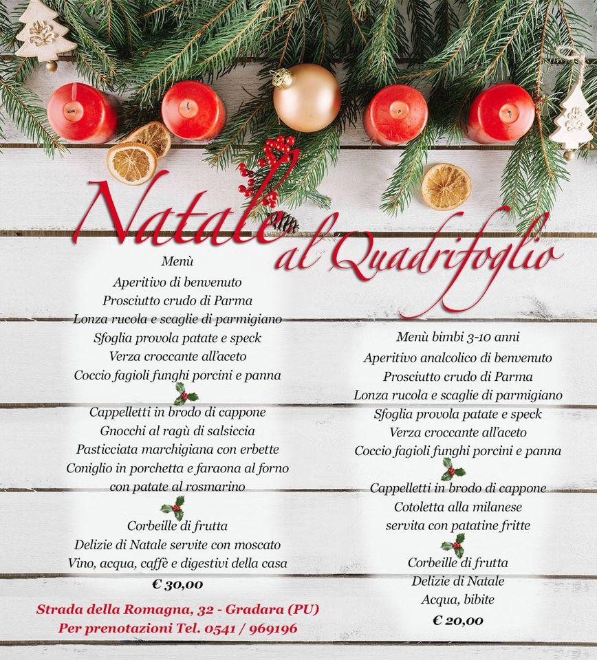 Menu Da Ristorante Il Quadrifoglio Gradara