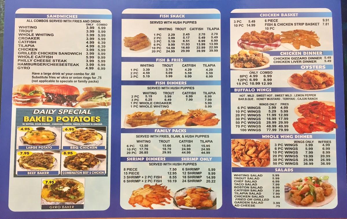 Boston fish shop supreme menu