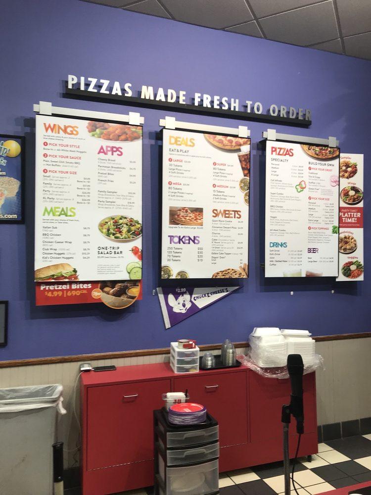 Menu At Chuck E Cheese Pizzeria Chesapeake Sam S Cir