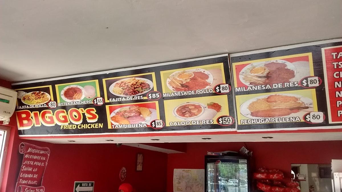 Carta del restaurante Biggo's Fried Chicken, Ciudad Acuña