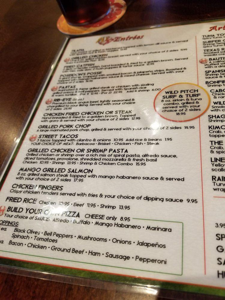 Menu at Wild Pitch Sports Bar & Grill Fort Worth, Fort Worth