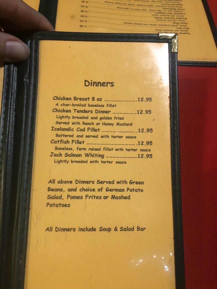 Menu at Dreamland Palace German Restaurant, Foster Pond