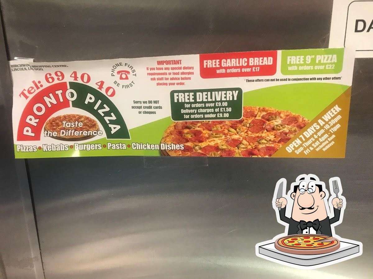 Pronto Pizza, Jasmin Rd in Lincoln Restaurant menu and reviews