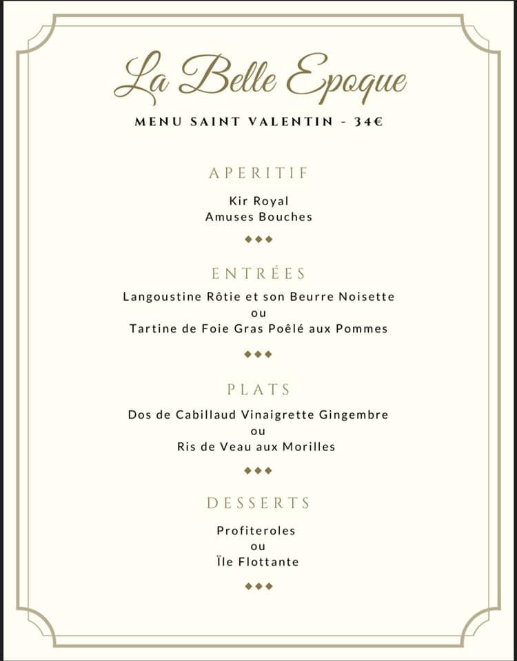 Menu au Belle Epoque restaurant, Castelnaudary, 55 Rue Général Déjean ...