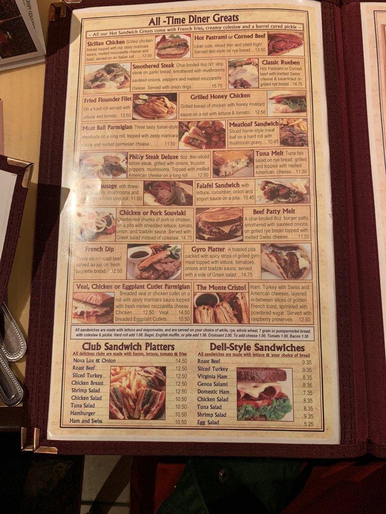 Menu at The Edison Diner restaurant, Edison