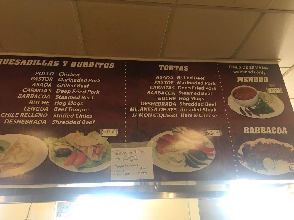 Menu at Don Antonio Meat and Tortillas restaurant, Kansas City