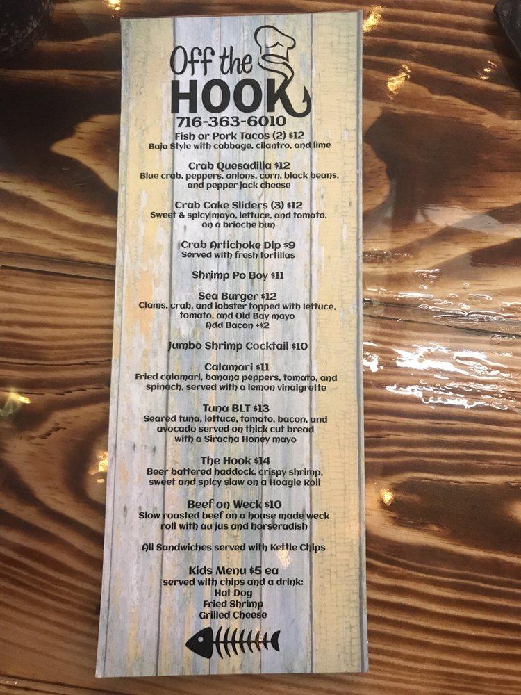 Menu at Off The Hook restaurant, Dunkirk