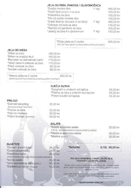 yacht club orsan menu