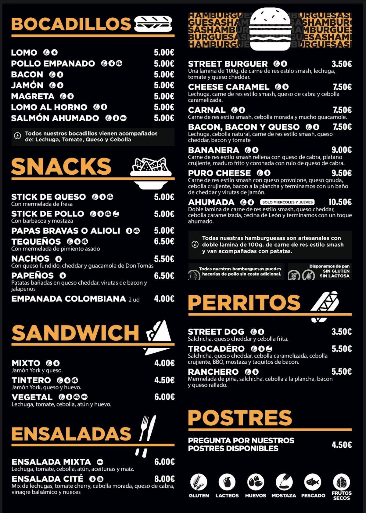 tumeas menu