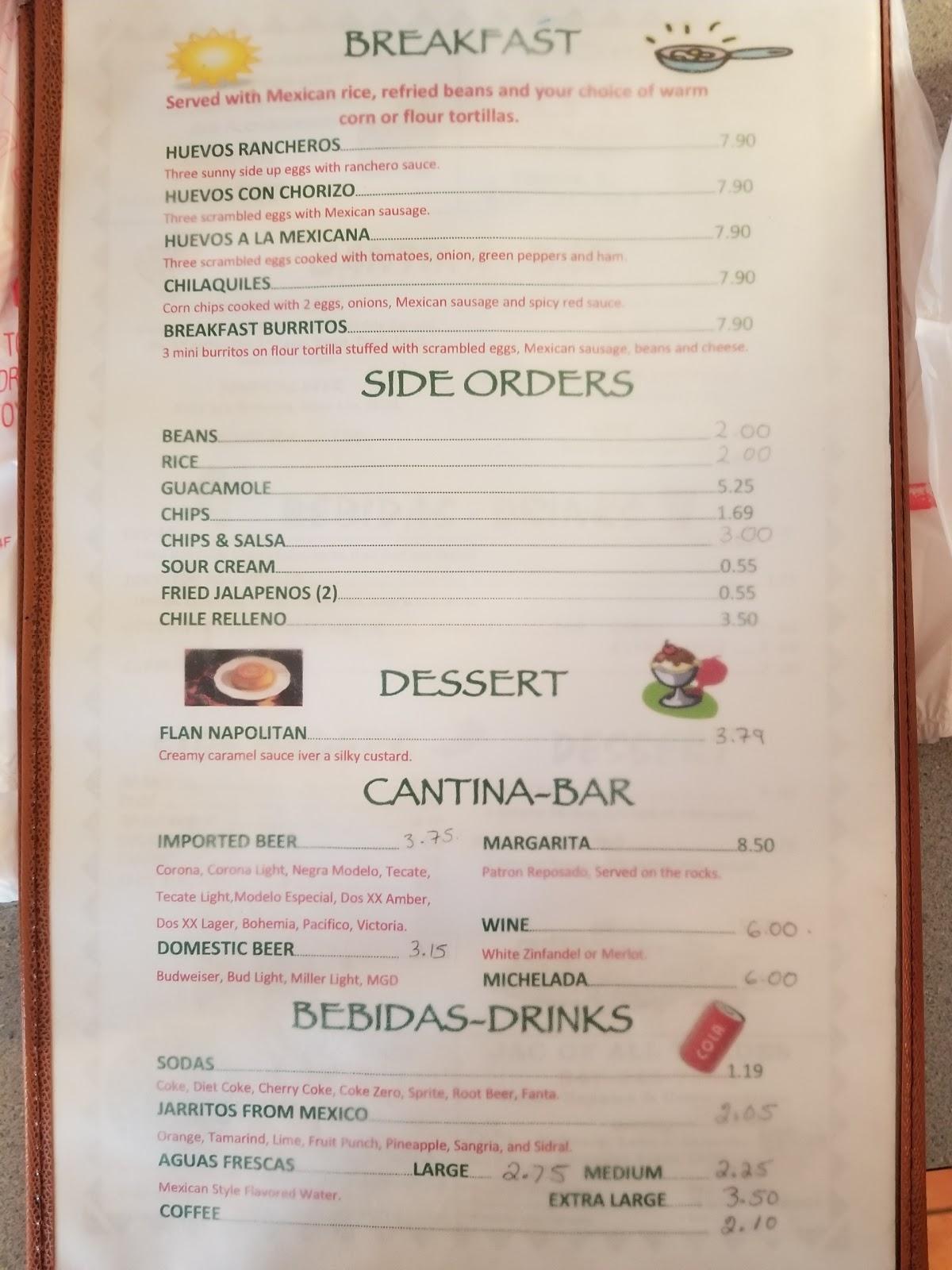 Menu At Taco Burrito Express Restaurant Mundelein E Hawley St