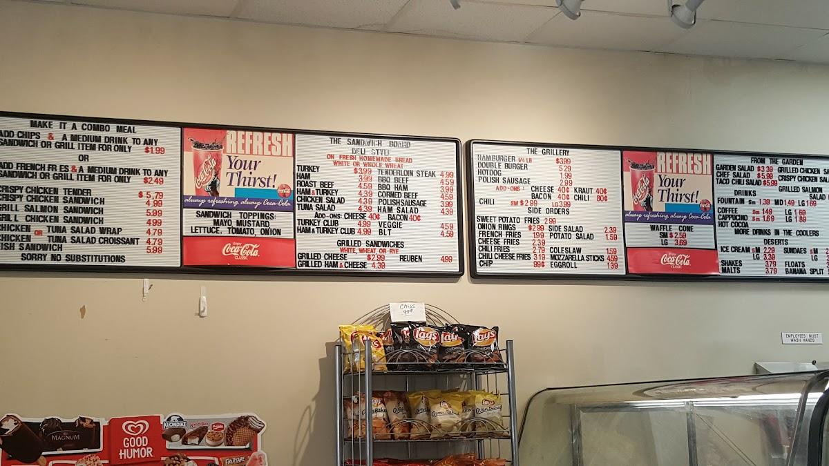 Menu at Dave's Bakery & Deli, Independence