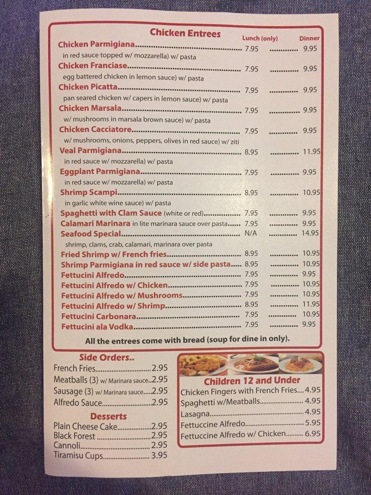 Menu At Paisano's Italian Restaurant, Benbrook