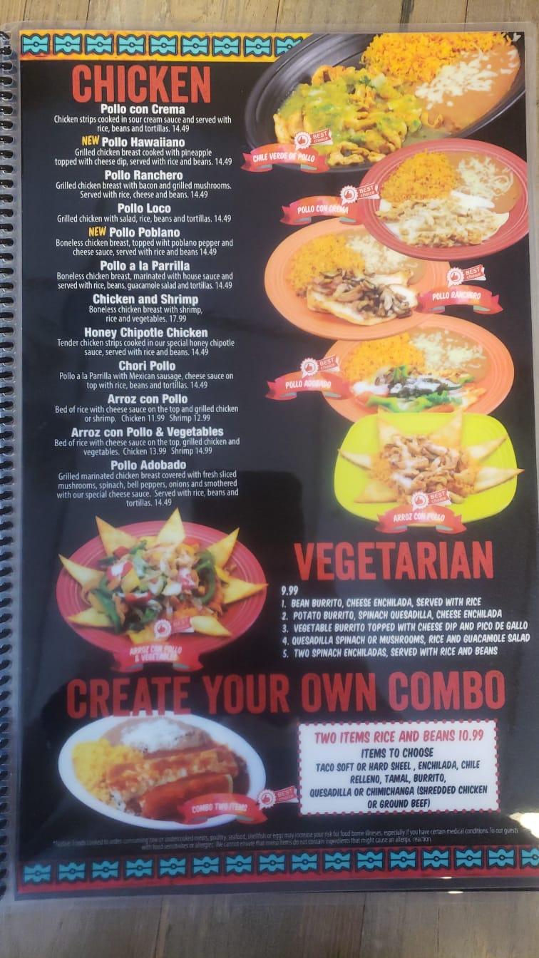 Menu at Don Patron Mexican Grill restaurant, Quakertown