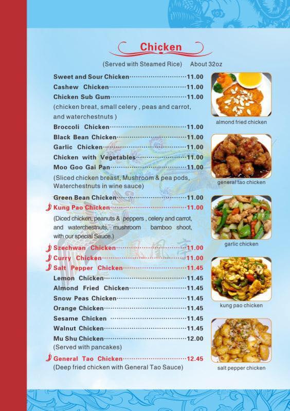 Menu at Phoenix Pavilion Chinese Restaurant, Stanwood