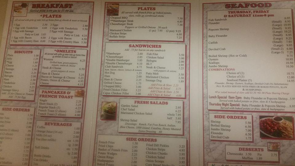 Menu at Midway Grill BBQ, USA, NC-24