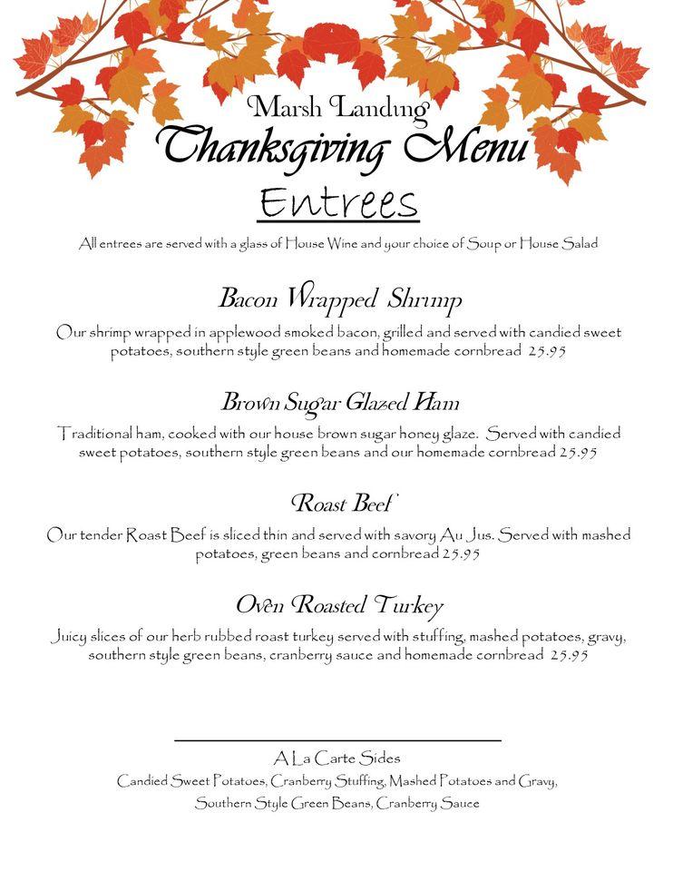 Menu At Marsh Landing Restaurant, Fellsmere