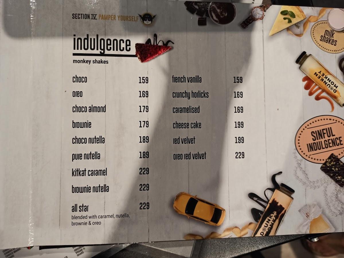 Menu at Drunken Monkey Hanamkonda 5 11 501
