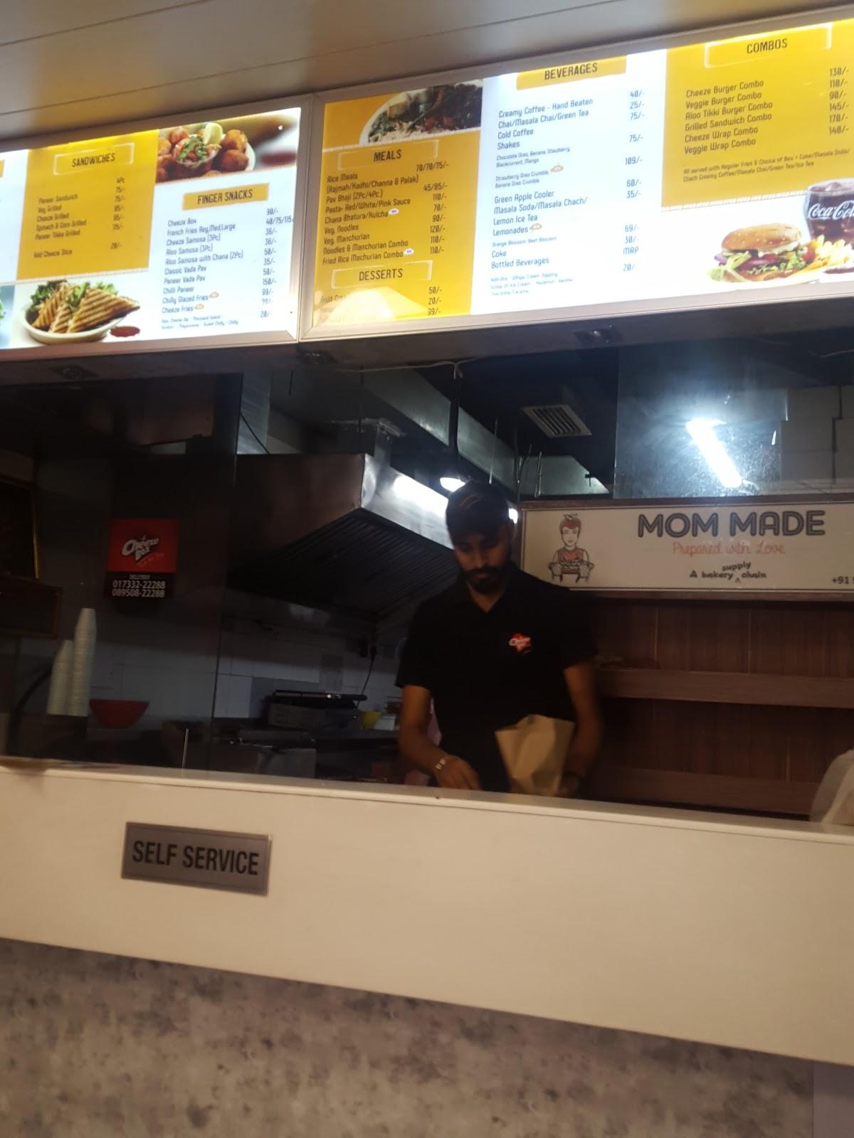 Cheeze Box menu
