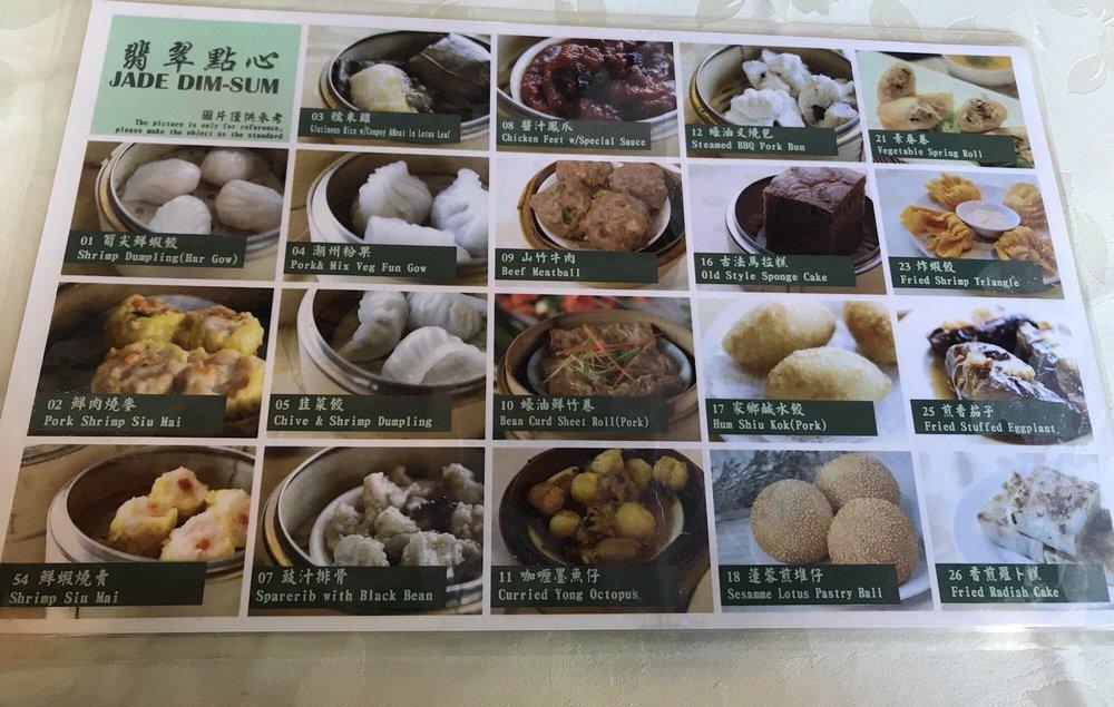 Menu at Jade Dim Sum restaurant, Mississauga