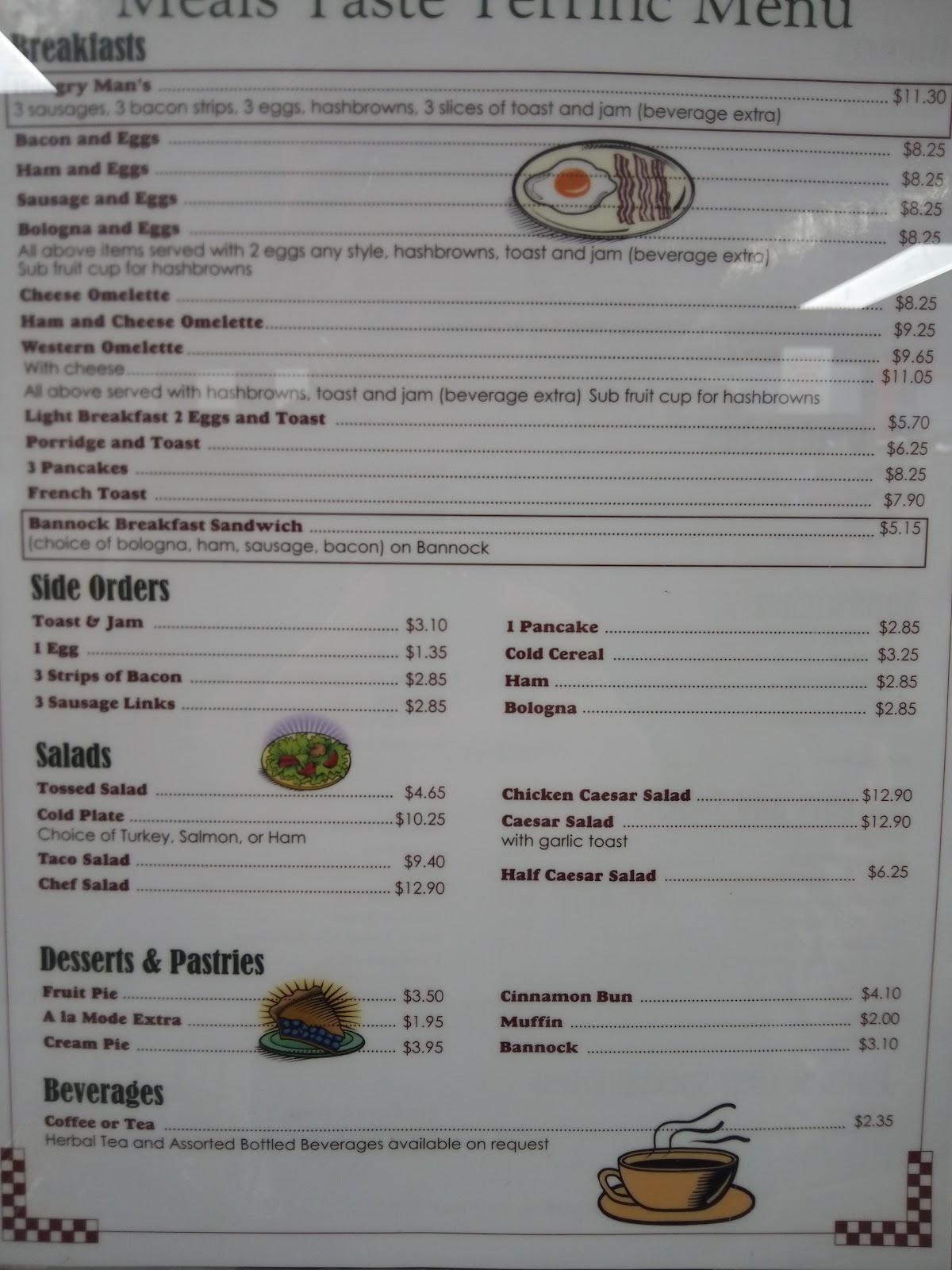 Menu at Mtt Food And Gas restaurant, Saint Laurent