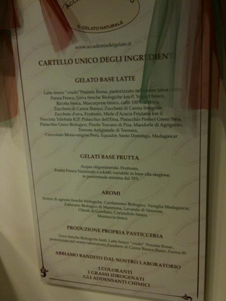 Menu At Accademia Del Gelato Udine