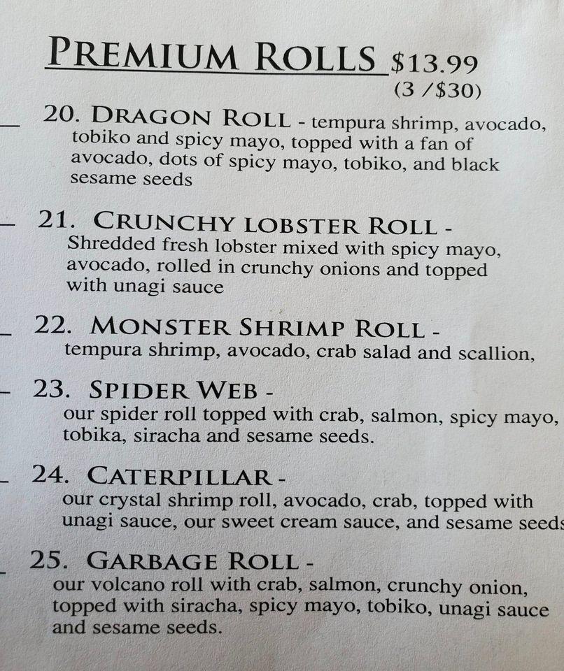 Menu at Morey's Steakhouse, Burley