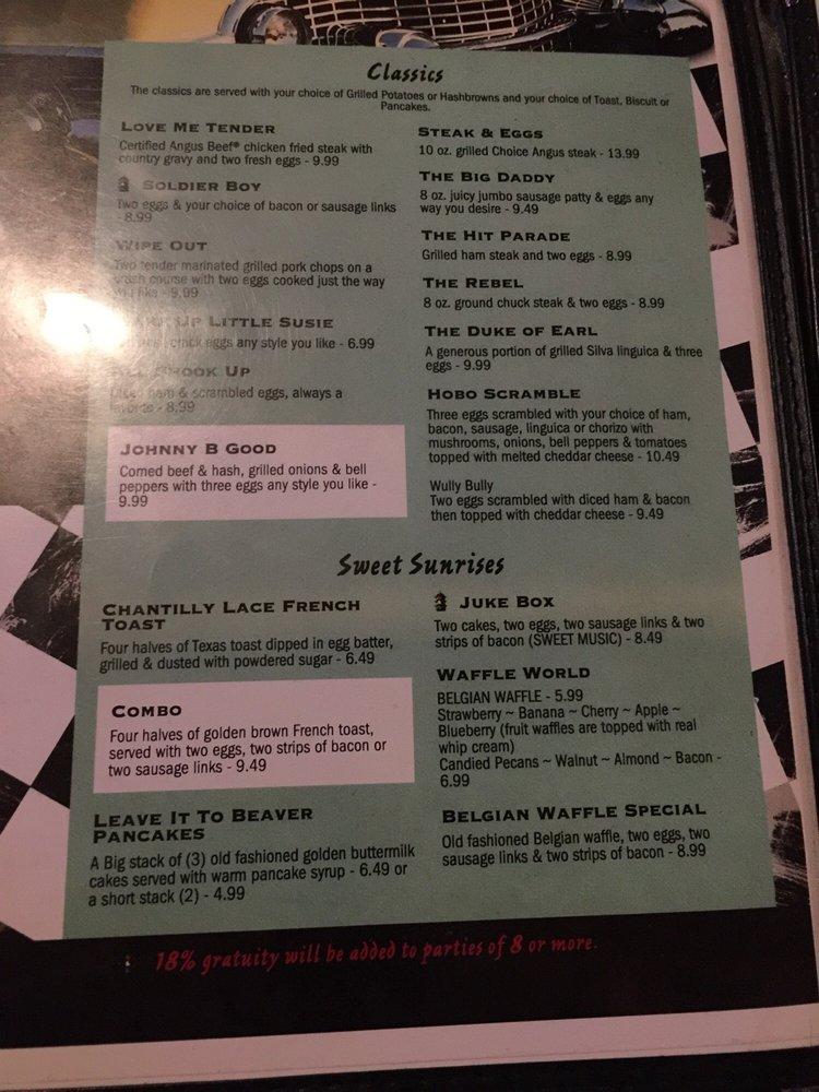 Menu at Hot Rod Diner restaurant, Ceres, Herndon Rd