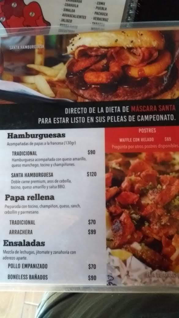 Menu at Santas alitas pub & bar, Villas de la Hacienda, Av Estrella 29