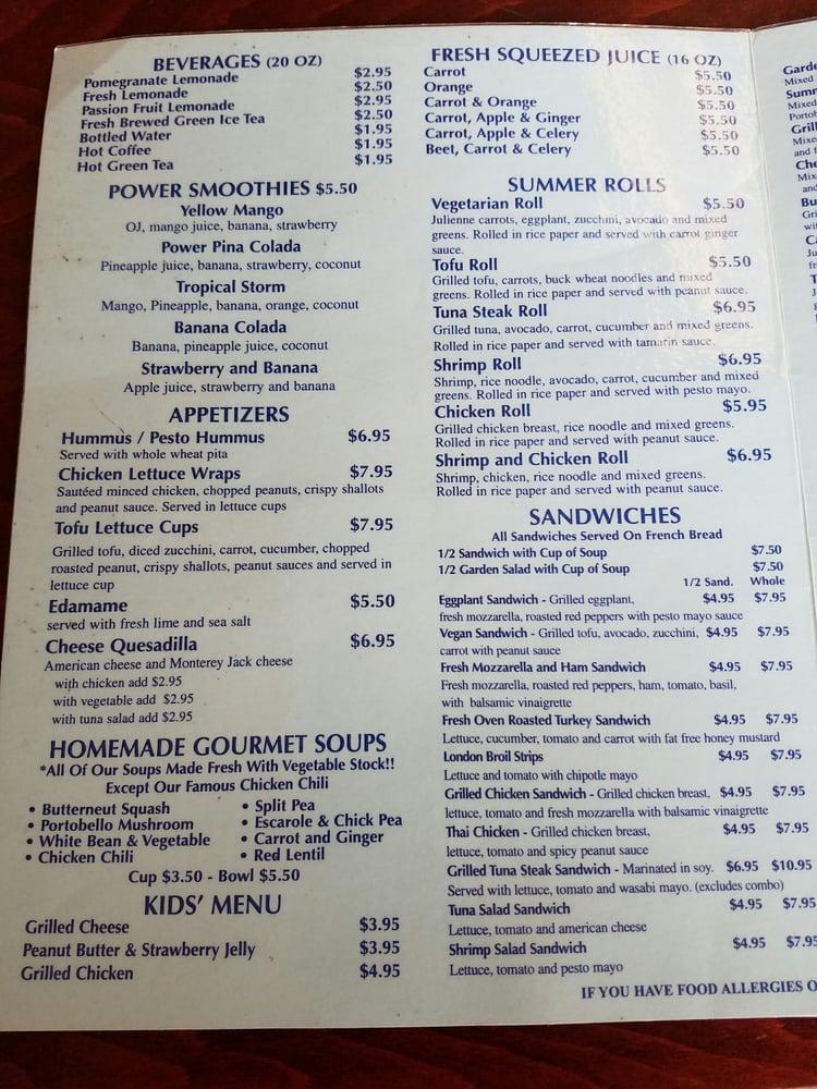 Menu at Ocean Cafe, Long Branch