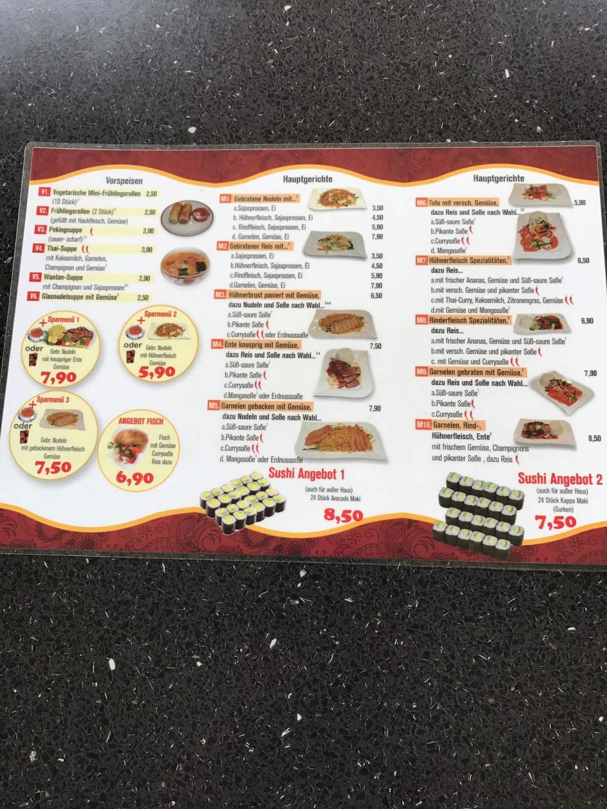 Speisekarte von SY ANH restaurant, Duisburg