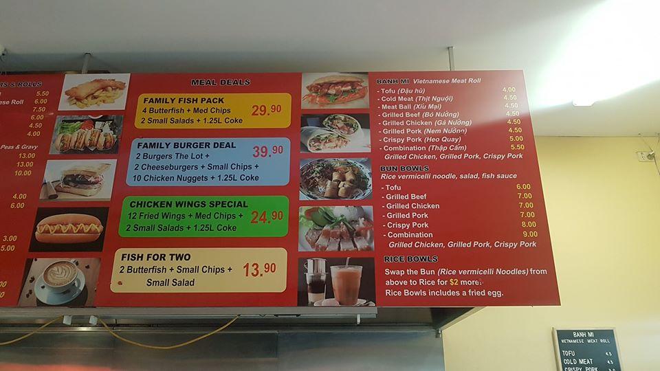 Menu at HQ Rolls & Chips restaurant, Athol Park