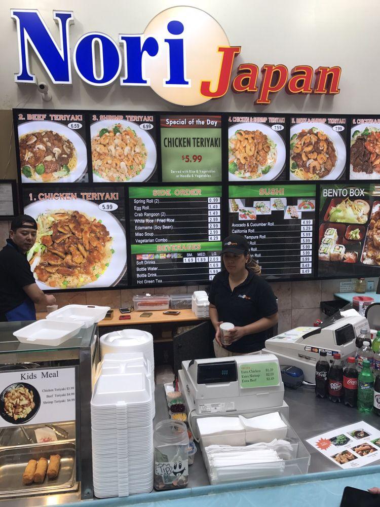 Menu at Nori Japan fast food, Wichita