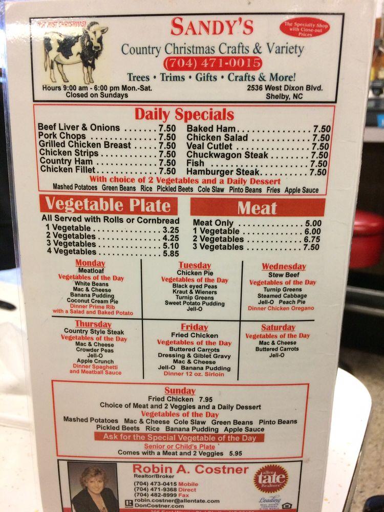 Menu at Snack Shop Family Restaurant, Boiling Springs