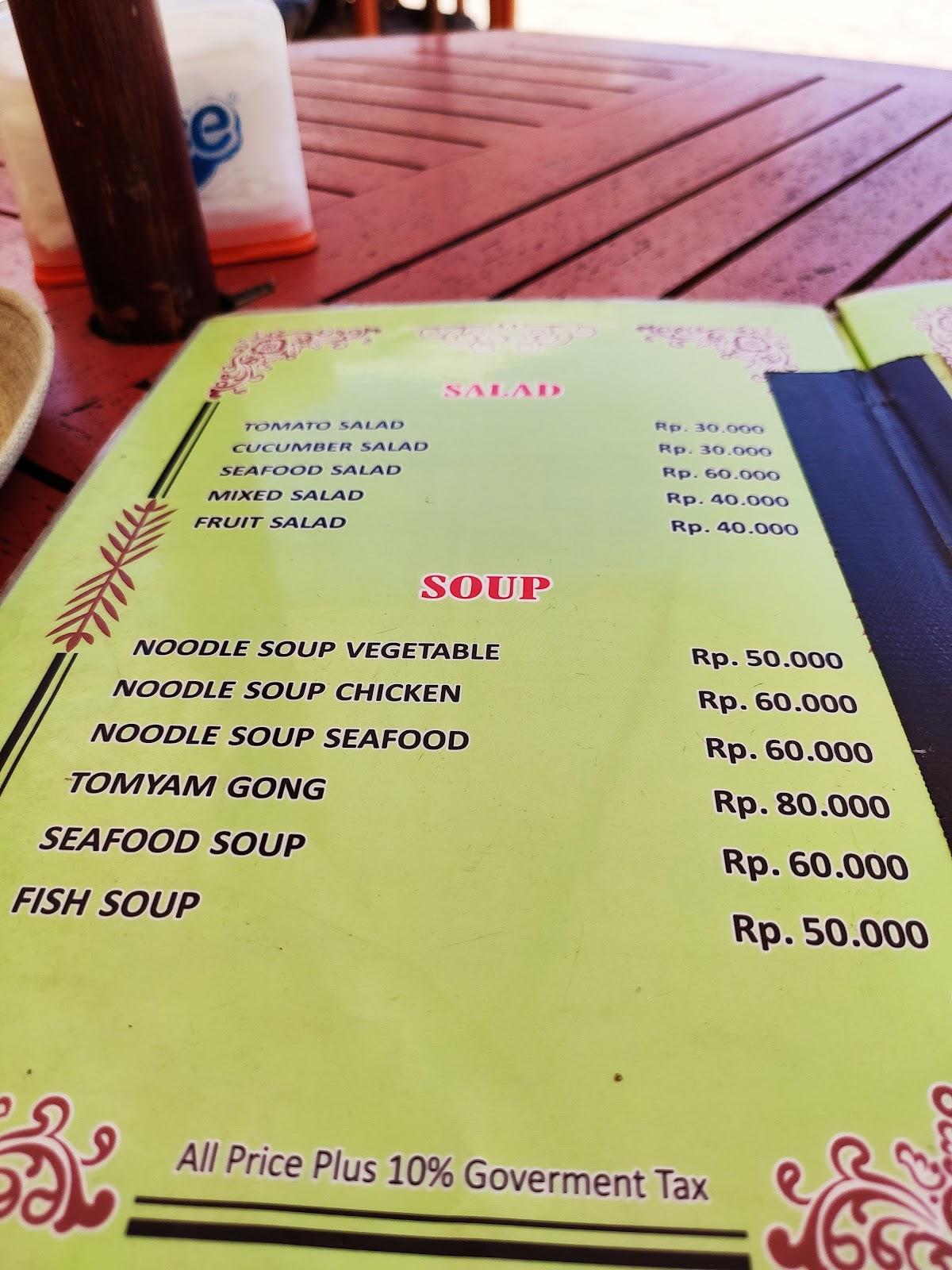 Menu At Made Bagus Cafe Jimbaran, Denpasar